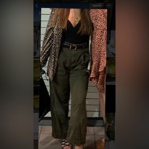 Uniqlo trousers - olive green size 7